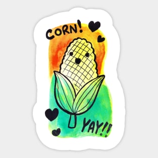 Watercolor Corn! Yay! Sticker